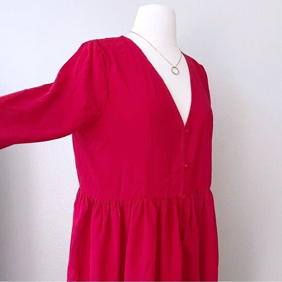 True Red Oversize Swing Dress - Picture 3 of 5